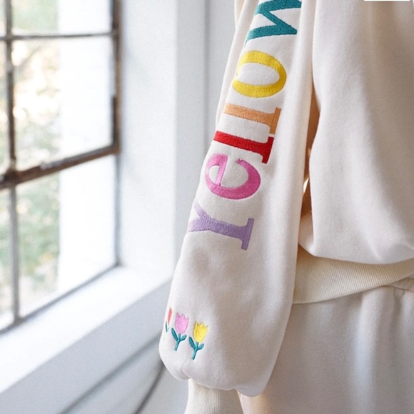 Yellow The Label Watering My Own Grass Oversized Sweatshirt *NWOT* - Picture 3 of 9